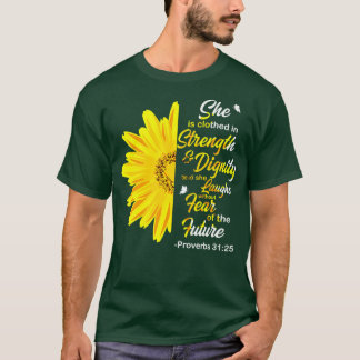 She Is Clothed In Strength Bible Gift T-Shirt