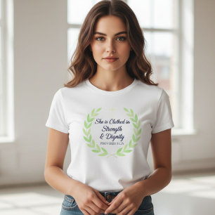 She is Clothed in Strength & Dignity T-Shirt Tri-Blend Shirt