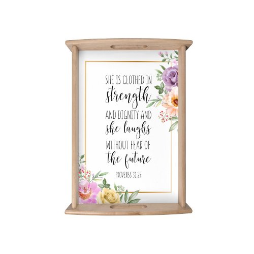 She Is Clothed In Strength Proverbs 3125 Serving Tray