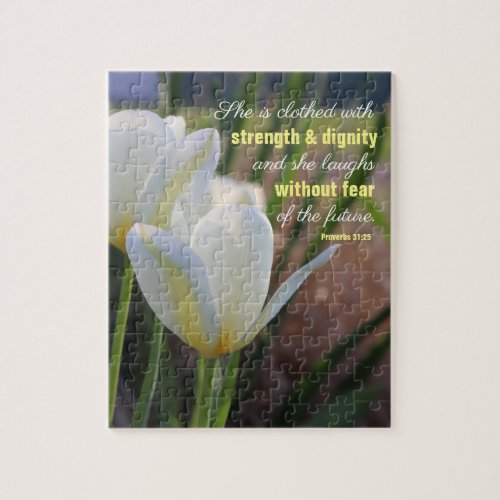 She is clothed _ Proverbs 3125 Jigsaw Puzzle