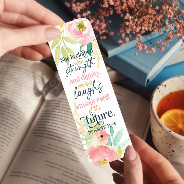She is clothed with strength and dignity Christian Bookmarks (Creator Uploaded)