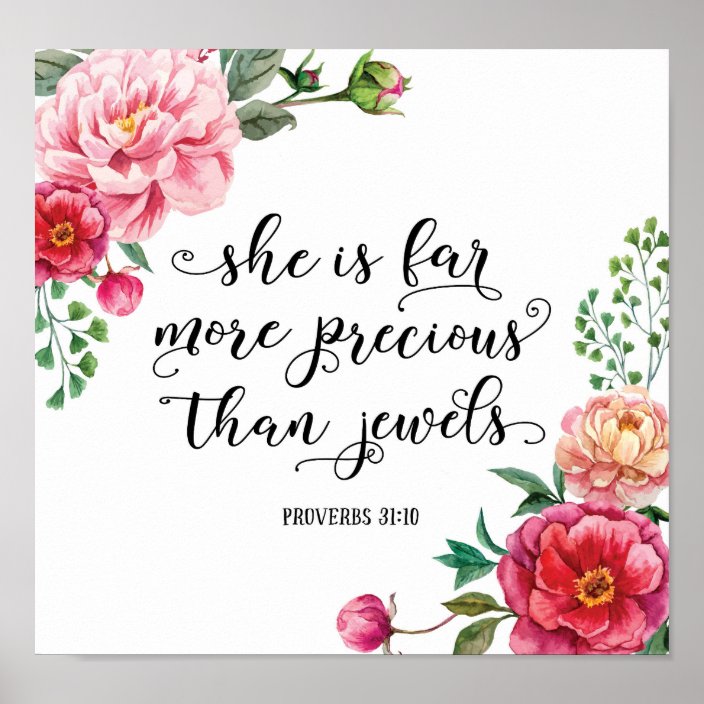 She is far more precious than jewels art poster | Zazzle.com