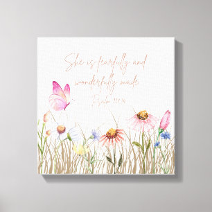 She is Fearfully and Wonderfully Made - Nursery Canvas Print