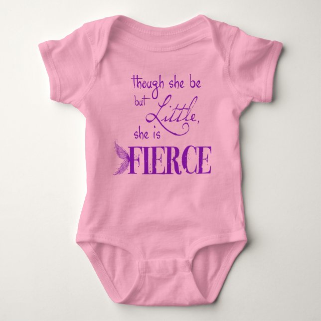 She is fierce baby bodysuit (Front)