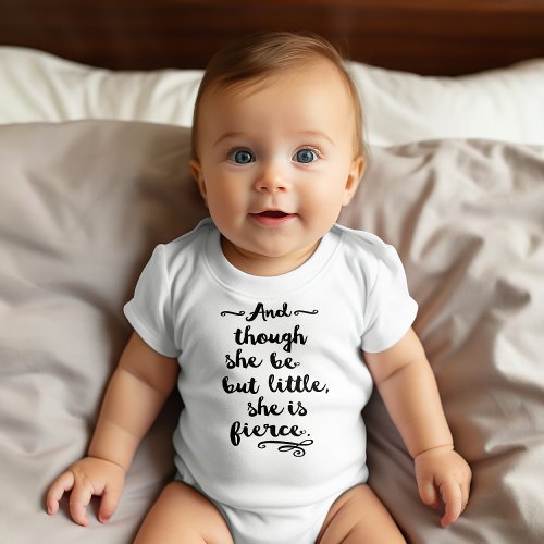 She is Fierce Baby Bodysuit