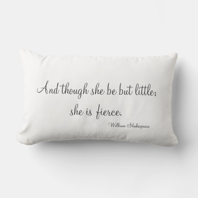 She is Fierce. Lumbar Pillow (Front)