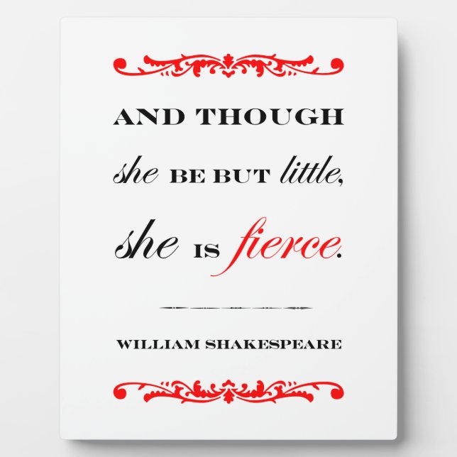 She is Fierce Plaque (Front)