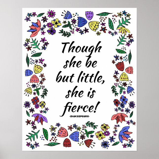 She Is Fierce Poster (Front)