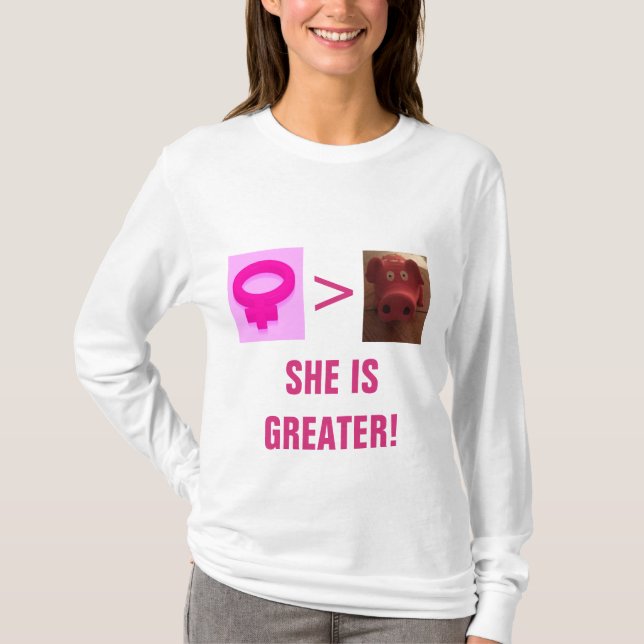 SHE IS GREATER WOMEN'S LONG SLEEVE SHIRT (Front)