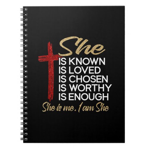 She Is Me I Am She Funny Christian Lover Believers Notebook
