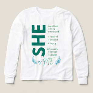 SHE Is Me Inspirational Women Empowerment Sweatsh Tri-Blend Shirts