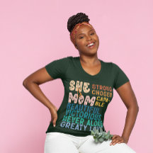 She Is Mom Inspirational Retro Typography Mother's