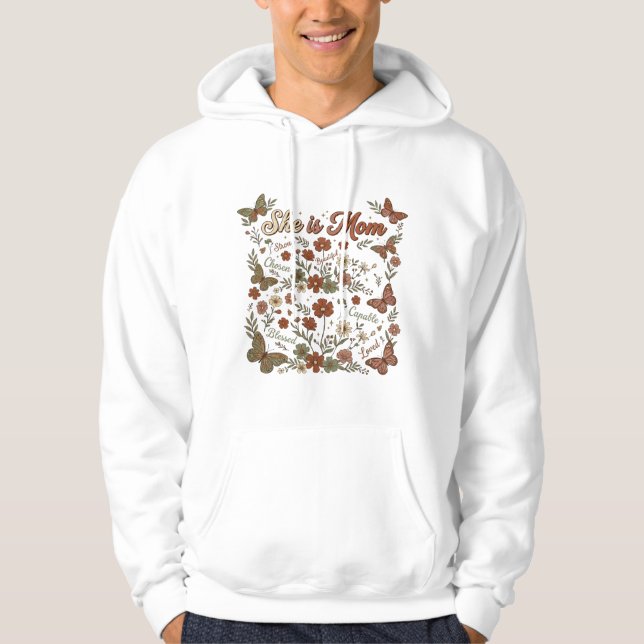 She Is Mom Strong Chosen Capable  Hoodie (Front)