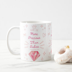 She is More Precious Than Rubies Christian Faith Coffee Mug