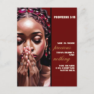 She is More Precious Than Rubies Glossy Poster Postcard