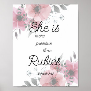 She is more Precious than Rubies Poster