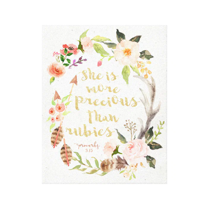 She Is More Precious Than Rubies Wall Art Zazzle Com