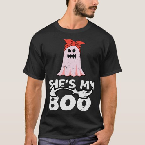 She is My Boo Cute Funny Halloween T_Shirt