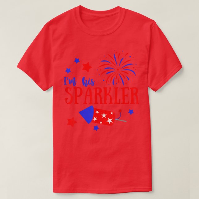 she is my firecracker Cute 4th Of July Matching Co T-Shirt (Design Front)