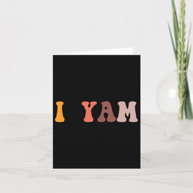 She Is My Sweet Potato I Yam Couples Valentine's D Card (Front)