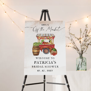 She is off the Market Bridal Shower Welcome Sign