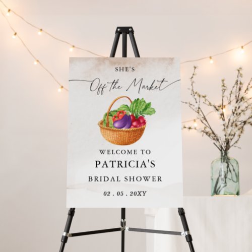 She is off the Market Bridal Shower Welcome Sign