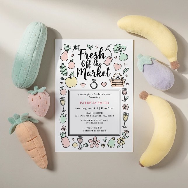 She is off the Market Farmers Market Bridal Shower Invitation (She is off the Market Farmers Market Bridal Shower Invitation)