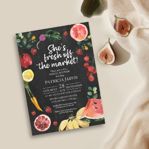 She is off the Market Farmers Market Bridal Shower Invitation