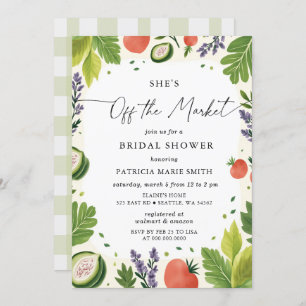 She is off the Market Farmers Market Bridal Shower Invitation