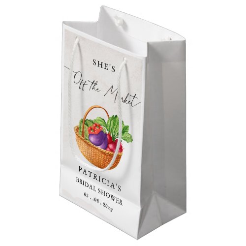 She is off the Market Farmers Market Bridal Shower Small Gift Bag