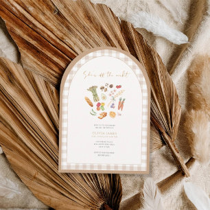 She is off the market floral bridal shower invitation