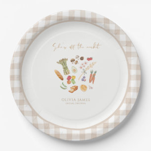 She is off the market floral bridal shower paper plates