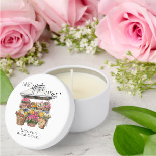 She Is Off The Market Floral Shop Bridal Shower Mini Candle Favors
