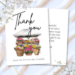 She Is Off The Market Floral Shop Thank You Card