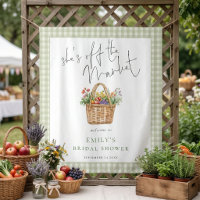 She is off the Market Sage Gingham Welcome