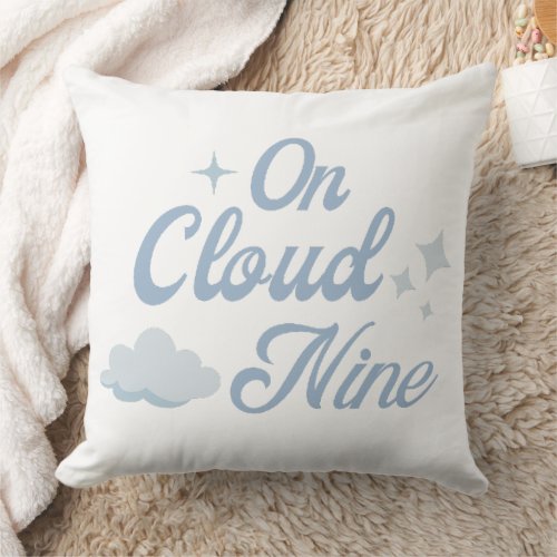 She Is On Cloud 9 Bachelorette Party Decor Throw Pillow