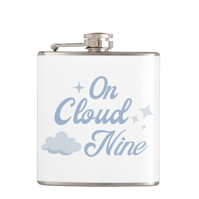 She Is On Cloud 9 Bachelorette Party Favors Flask (Front)