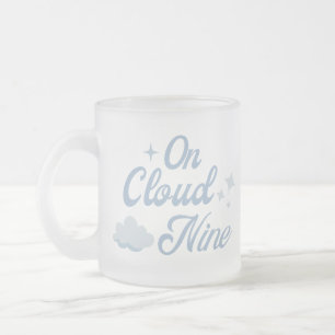 She Is On Cloud 9 Bachelorette Party Frosted Glass Coffee Mug