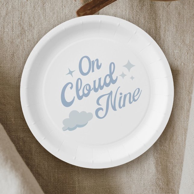 She Is On Cloud 9 Bachelorette Party Paper Plates (Creator Uploaded)