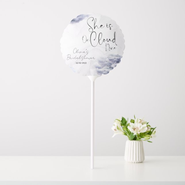 She is on cloud nine bridal shower balloon (In SItu)