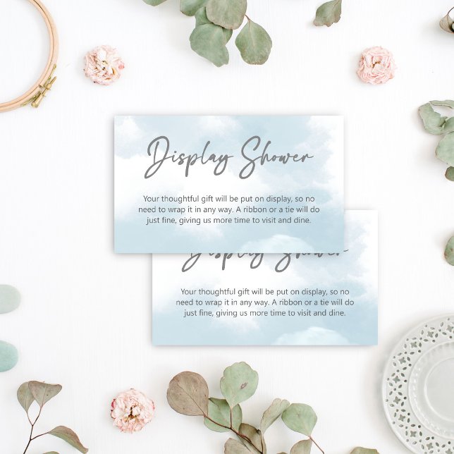 She is on cloud nine bridal shower display shower enclosure card (She is on cloud nine bridal shower display shower enclosure card)