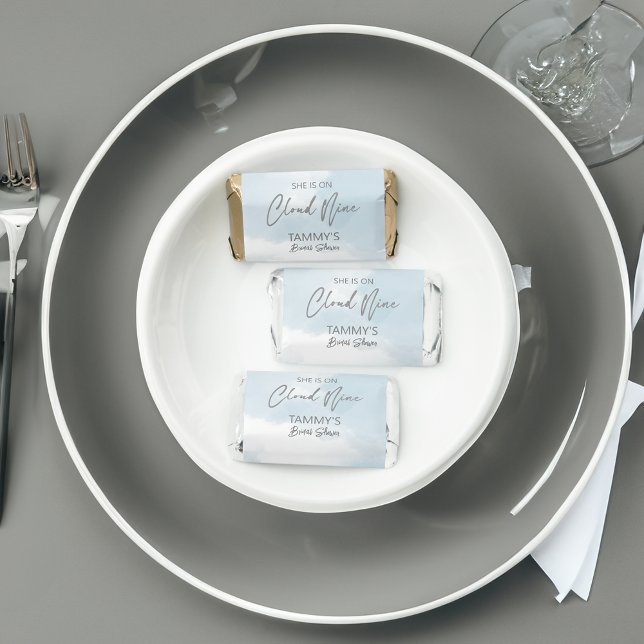 She is on cloud nine bridal shower favors (She is on cloud nine bridal shower candy favors personalized mini hersheys bridal shower favors)