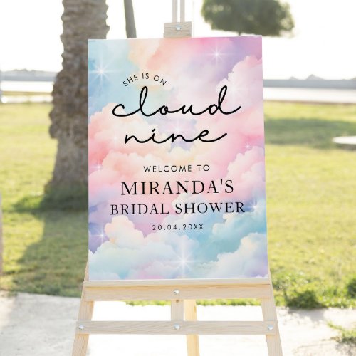 She Is On Cloud Nine Bridal Shower Welcome Sign