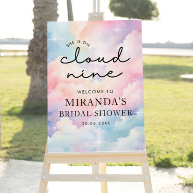 She Is On Cloud Nine Bridal Shower Welcome Sign (Creator Uploaded)