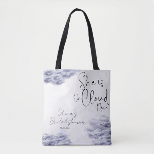 She is on cloud nine tote bag