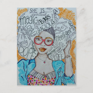 She Is... Postcard