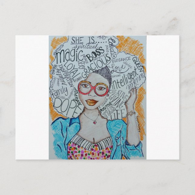 She Is... Postcard (Front)