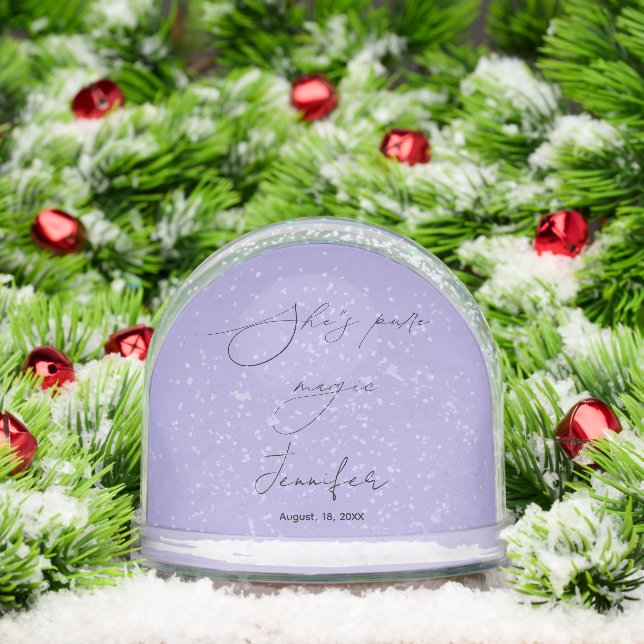 She Is Pure Magic Bridal Shower Photo Snow Globe (Christmas)
