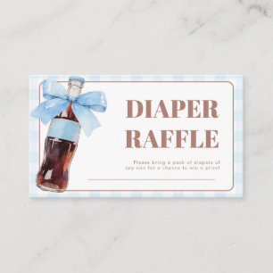 She Is Ready to Pop Blue Diaper Raffle Card 3.5x2