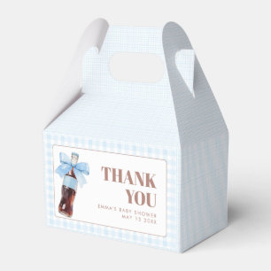 She Is Ready to Pop Blue Soda Pop Baby Shower Favor Boxes